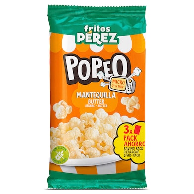 Palomitas con mantequilla para microondas Fritos Pérez 300 g-0 Palomitas con mantequilla para microondas Fritos Pérez 300 g-0