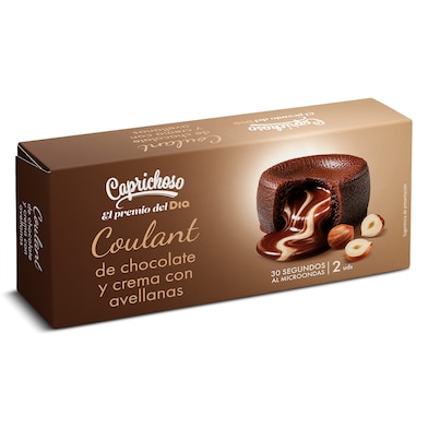 Coulant de chocolate y crema de avellanas Dia Caprichoso 200 g-0 Coulant de chocolate y crema de avellanas Dia Caprichoso 200 g-0