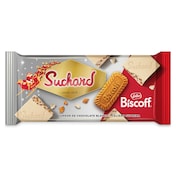 Turrón de chocolate blanco con Biscoff Suchard 230 g