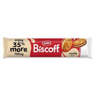 Galletas caramelizadas rellenas de vainilla Lotus Biscoff 154 g-0