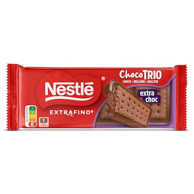 Chocotrio con extra chocolate Nestlé Extrafino 90 g-0 Chocotrio con extra chocolate Nestlé Extrafino 90 g-0
