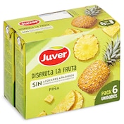 Bebida de zumo piña sin azúcares añadidos Juver Disfruta pack 6 x 200 ml