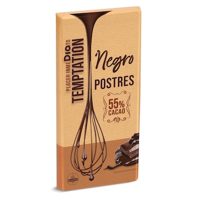 Chocolate negro 55% cacao para postres Dia Temptation 200 g-0 Chocolate negro 55% cacao para postres Dia Temptation 200 g-0