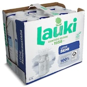 Leche semidesnatada Lauki pack 6 x 1 L