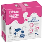 Leche semidesnatada calcio Dia Láctea pack 6 x 1 L