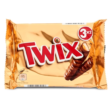 Barritas de chocolate y galleta rellena de caramelo Twix 150 g-0 Barritas de chocolate y galleta rellena de caramelo Twix 150 g-0