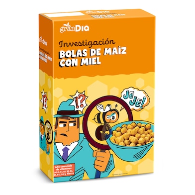 Cereales de bolas de maíz con miel Gran Dia 500 g-0