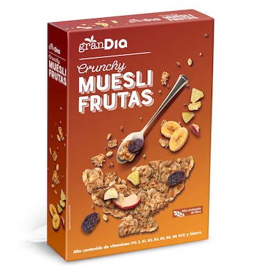 Muesli crujiente con frutas Gran Dia 500 g-0 Muesli crujiente con frutas Gran Dia 500 g-0
