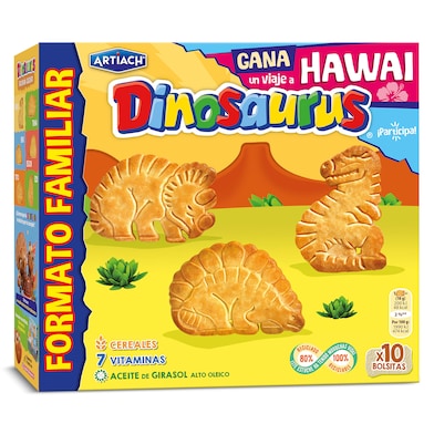 Galletas de cereales con vitaminas Artiach Dinosaurus 411 g-0 Galletas de cereales con vitaminas Artiach Dinosaurus 411 g-0