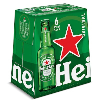 Cerveza Heineken pack 6 x 25 cl-0 Cerveza Heineken pack 6 x 25 cl-0