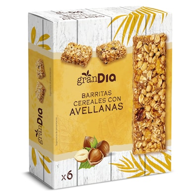 Barritas de cereales con avellanas Gran Dia 150 g-0 Barritas de cereales con avellanas Gran Dia 150 g-0