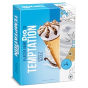 Conos de nata Dia Temptation 4 x 68 g
