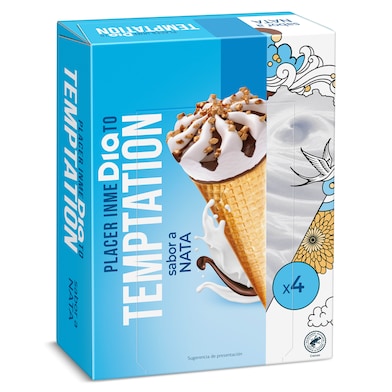 Conos de nata Dia Temptation 4 x 68 g-0 Conos de nata Dia Temptation 4 x 68 g-0