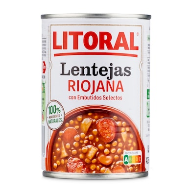 Lentejas a la riojana Litoral 430 g-0 Lentejas a la riojana Litoral 430 g-0