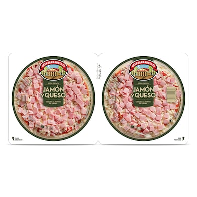 Pizza jamón y queso Casa Tarradellas 2 x 225 g-0 Pizza jamón y queso Casa Tarradellas 2 x 225 g-0