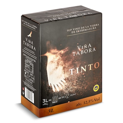 Vino tinto de La tierra de Extremadura Viña Tabora 3 L-0 Vino tinto de La tierra de Extremadura Viña Tabora 3 L-0