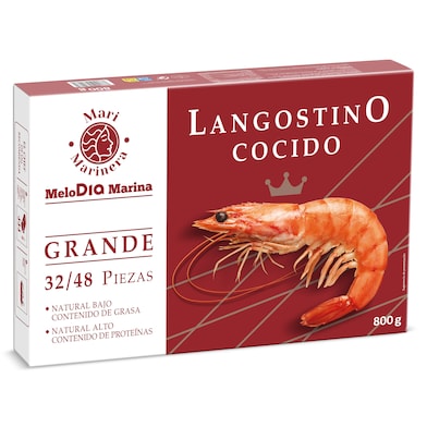 Langostino cocido grande 32/48 piezas Dia Mari Marinera 800 g-0 Langostino cocido grande 32/48 piezas Dia Mari Marinera 800 g-0