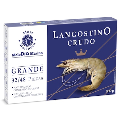 Langostino crudo grande 32/48 piezas Dia Mari Marinera 800 g-0 Langostino crudo grande 32/48 piezas Dia Mari Marinera 800 g-0