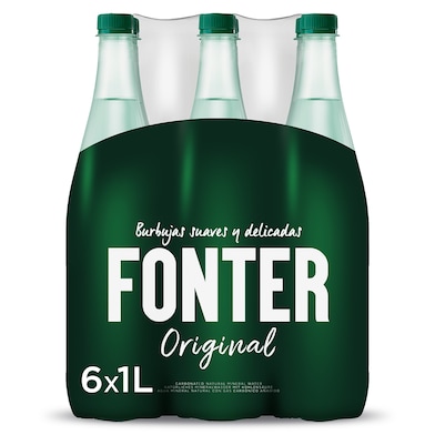 Agua mineral con gas Fonter pack 6 x 1 L-0 Agua mineral con gas Fonter pack 6 x 1 L-0