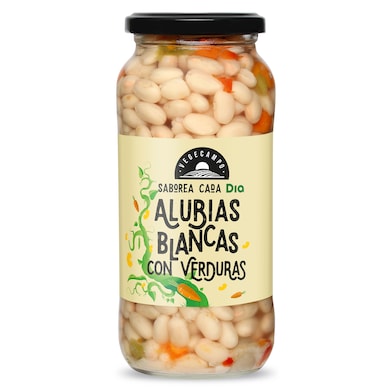 Alubias blancas cocidas con verduras Dia Vegecampo 400 g-0 Alubias blancas cocidas con verduras Dia Vegecampo 400 g-0