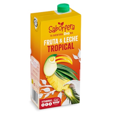 Bebida de fruta y leche tropical Dia Saborfera 1 L-0 Bebida de fruta y leche tropical Dia Saborfera 1 L-0