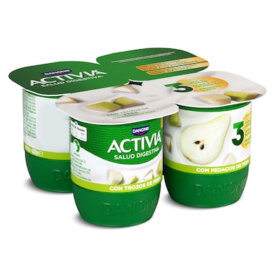 Bífidus con pera Activia pack 4 x 120 g-0 Bífidus con pera Activia pack 4 x 120 g-0