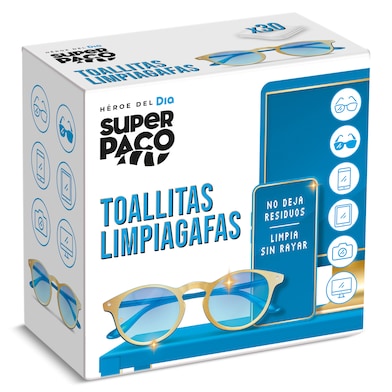 Toallitas limpiagafas Dia Super Paco 30 unidades-0 Toallitas limpiagafas Dia Super Paco 30 unidades-0