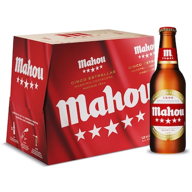 Cerveza Mahou 5 Estrellas pack 12 x 25 cl-0