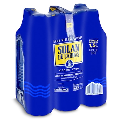 Agua mineral Solán de Cabras pack 6 x 1.5 L-0 Agua mineral Solán de Cabras pack 6 x 1.5 L-0