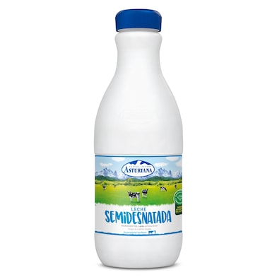 Leche semidesnatada Asturiana botella 1.5 L-0