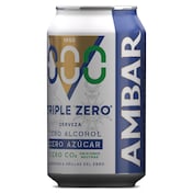 Cerveza triple zero Ambar 33 cl