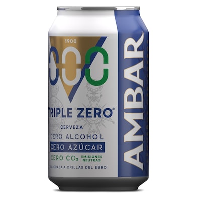 Cerveza triple zero Ambar 33 cl-0 Cerveza triple zero Ambar 33 cl-0