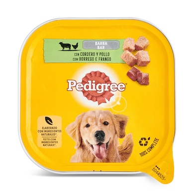 Alimento húmedo para perros con pollo y cordero Pedigree 300 g-0