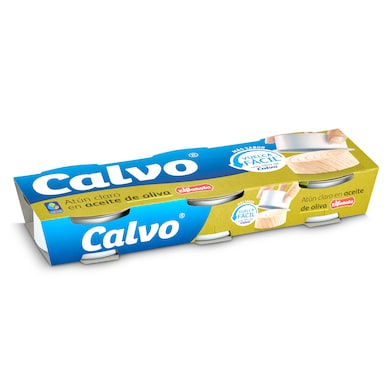Atún claro en aceite de oliva Calvo 3 x 52 g-0