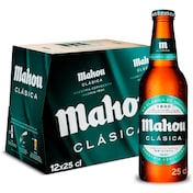 Cerveza clásica Mahou pack 12 x 25 cl