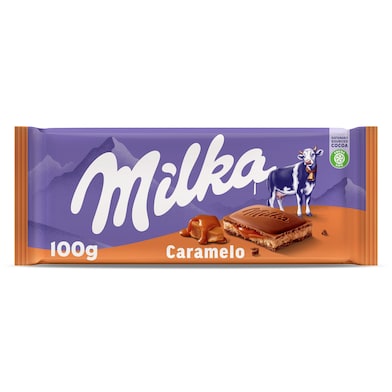 Chocolate con leche relleno de caramelo Milka 100 g-0 Chocolate con leche relleno de caramelo Milka 100 g-0