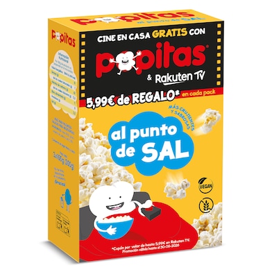 Palomitas con sal para microondas Popitas 300 g-0 Palomitas con sal para microondas Popitas 300 g-0