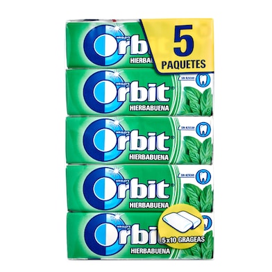Chicles sabor hierbabuena sin azúcar Orbit 5 unidades-0 Chicles sabor hierbabuena sin azúcar Orbit 5 unidades-0