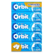 Chicles sabor menta sin azúcar Orbit 5 unidades