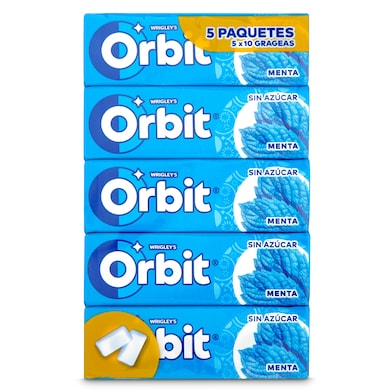 Chicles sabor menta sin azúcar Orbit 5 unidades-0 Chicles sabor menta sin azúcar Orbit 5 unidades-0
