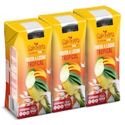 Bebida de fruta y leche tropical Dia Saborfera pack 3 x 330 ml