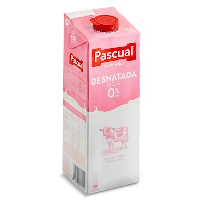 Leche desnatada Pascual 1 L-0