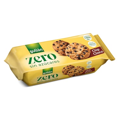 Galletas chip choco con pepitas de chocolate sin azúcares Gullón 125 g-0 Galletas chip choco con pepitas de chocolate sin azúcares Gullón 125 g-0