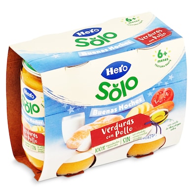 Puré de verduritas con pollo Hero 2 x 190 g-0