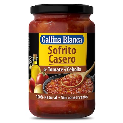 Sofrito de tomate y cebolla Gallina Blanca 325 g-0 Sofrito de tomate y cebolla Gallina Blanca 325 g-0