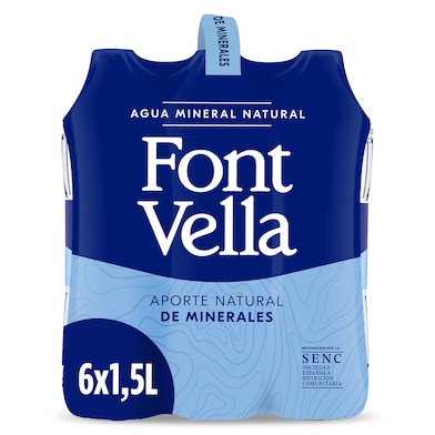 Agua mineral Font Vella pack 6 x 1.5 L-0 Agua mineral Font Vella pack 6 x 1.5 L-0