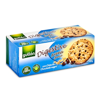 Galletas digestive con avena y chocolate Gullón 425 g-0 Galletas digestive con avena y chocolate Gullón 425 g-0